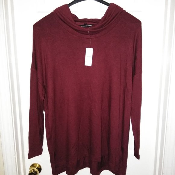 Cowl Neck Tunic Sweater - Picture 2 of 8